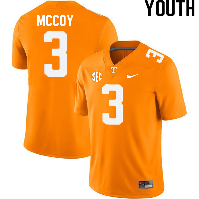 Youth #3 Jermod McCoy Tennessee Volunteers College Football Jerseys Stitched-Orange